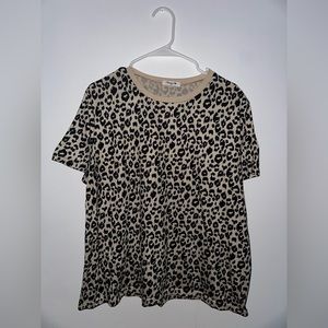 Cheetah print short sleeve shirt, Blooming Jelly, XXL